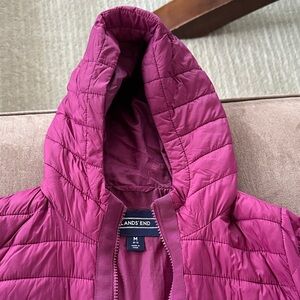 Lands' End Kids' Puffer Jacket - Plum